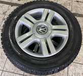 Alu kolo originál VW 7x16“ ET55, 5x120x65 a GT Radial Maxmiler WT 215/65 R16 C 109T 30%