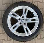 Alu kolo originál AUDI 6.5x17" ET43 5x112x57 a Dunlop SP Winter Sport 3D 205/50 R17 93H XL AO 95%