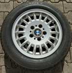 Alu kolo originál BMW 7x15" 5x120x72.5  ET47 a 2ks Barum Polaris 3 205/60 R15 91T 80% a 2ks Nokian W+ 205/60 R15 91H 60%