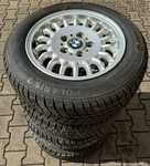 Alu kolo originál BMW 7x15" 5x120x72.5  ET47 a 2ks Barum Polaris 3 205/60 R15 91T 80% a 2ks Nokian W+ 205/60 R15 91H 60%