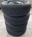 Plechový disk KFZ 5015 6Jx15 4x100x54 ET47 a Falken Eurowinter HS02 185/65 R15 88H + Poklice